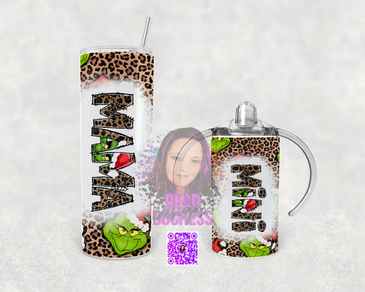 Mama & Mini Grinch Tumbler Set