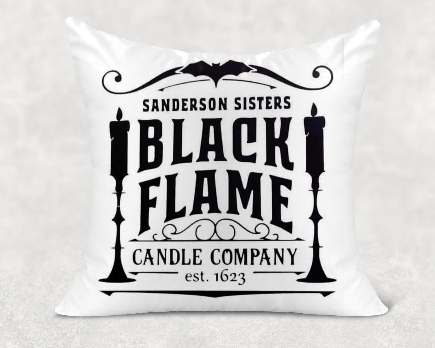 Hocus Pocus Black Flame Candle Co. Pillow Cover