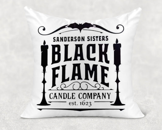 Hocus Pocus Black Flame Candle Co. Pillow Cover