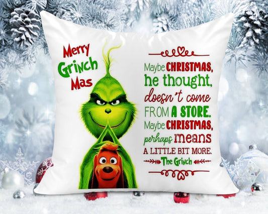 Merry Grinchmas Pillow Cover